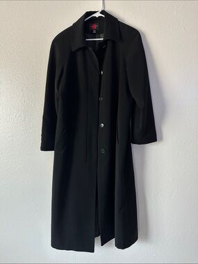 Classic Black Trench Coat - Unbranded
